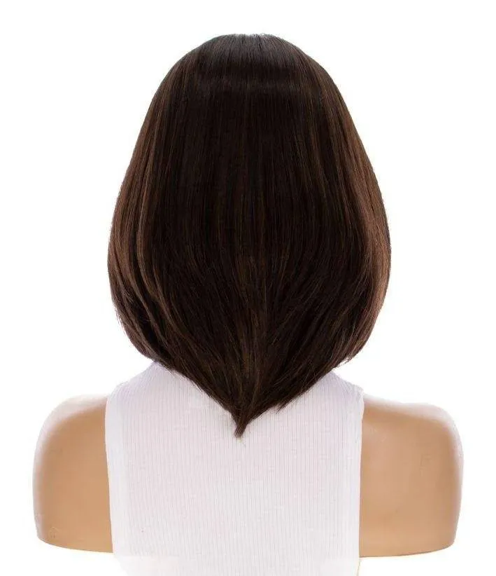 13" Victoria Silk Top Wig Dark Brown