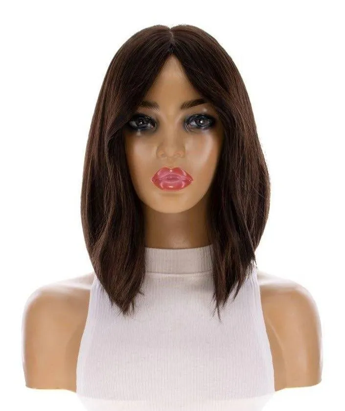 13" Victoria Silk Top Wig Dark Brown