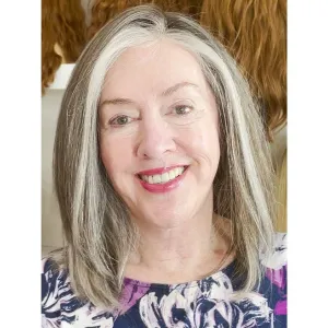 13" Victoria Silk Top Wig #Snow Grey w/ Reverse Balayage
