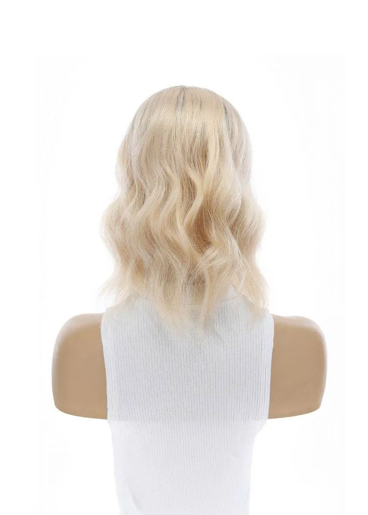 14" Emerald Silk Top Topper Platinum Blonde