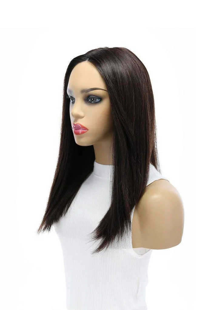 19" Nicole Silk Top Wig Dark Brown w/ Partial Rooting