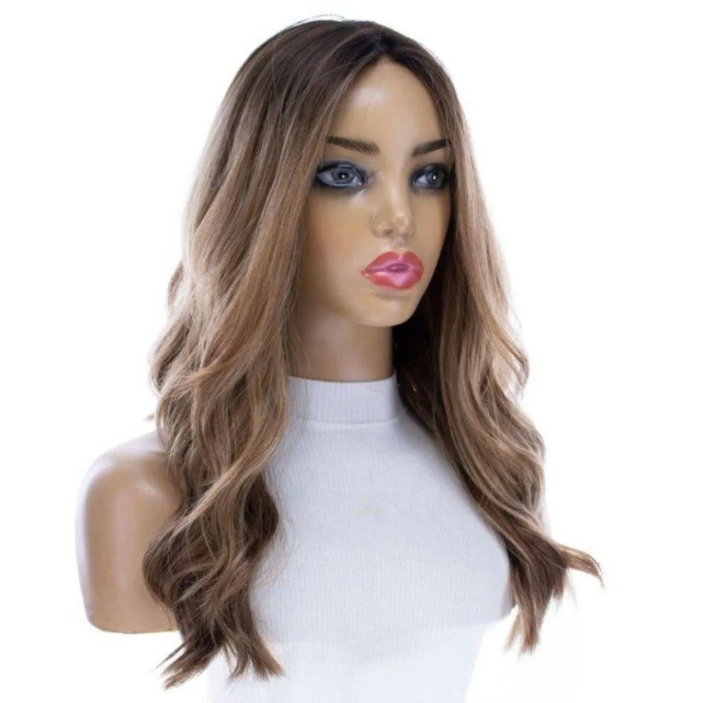 22" Reese Silk Top Wig Medium Blonde w/ Rooting