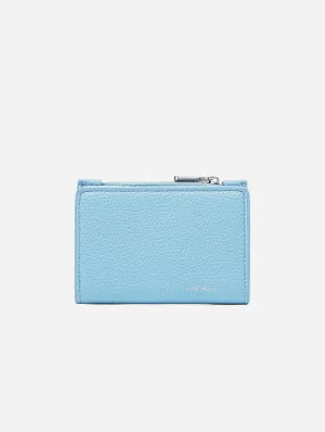 Aiko Vegan Leather Wallet | Light Blue Pebbled