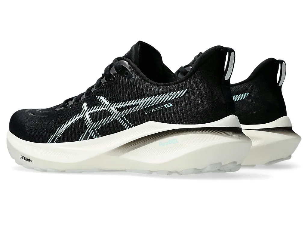 ASICS WOMENS GT-2000 13 BLACK/MINT RUNNING SHOES