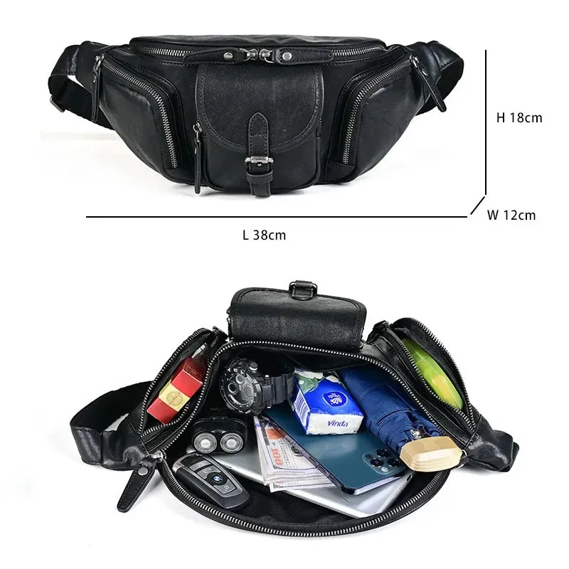 Big Size Leather Chest Bag Waist