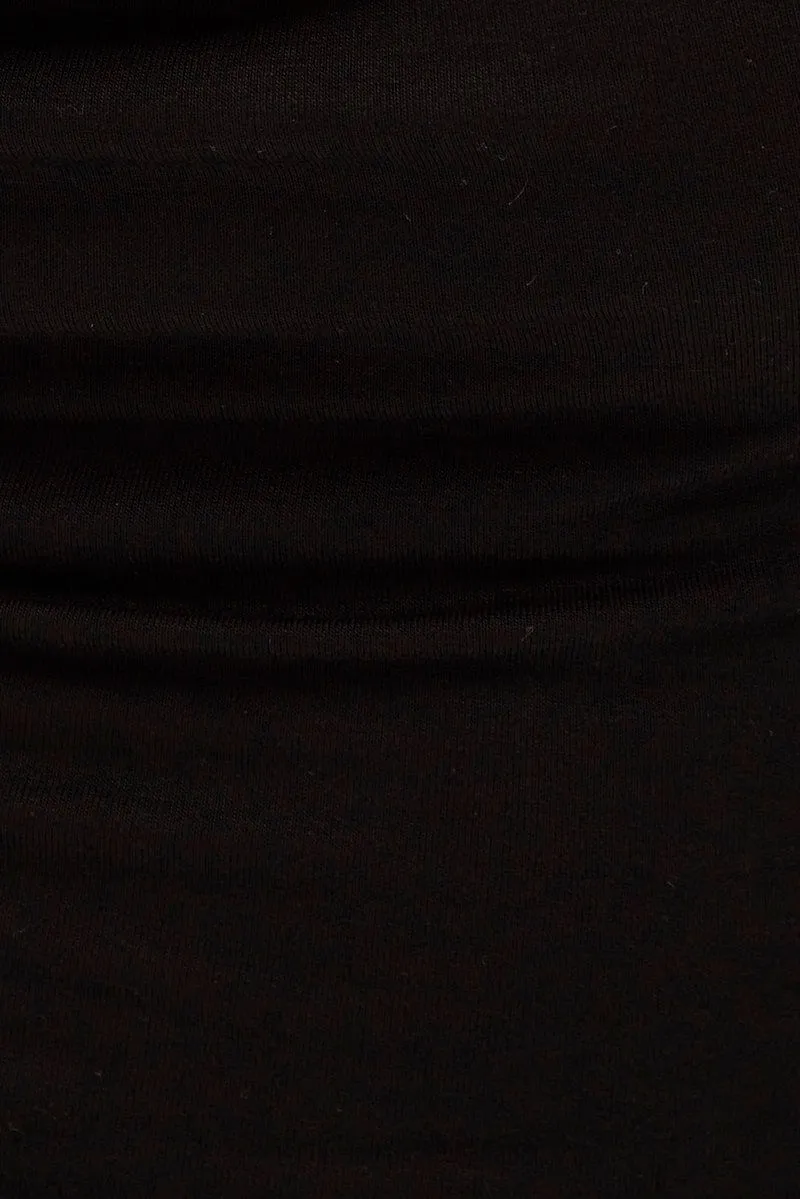 Black Halter Top Jersey