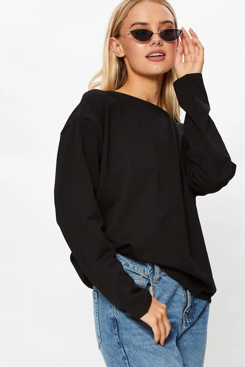 Black Lace Back Top