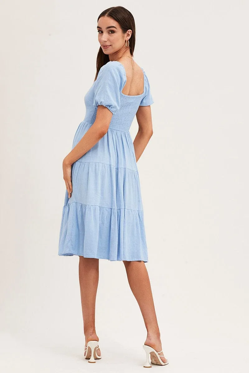 Blue Midi Dress Sweetheart