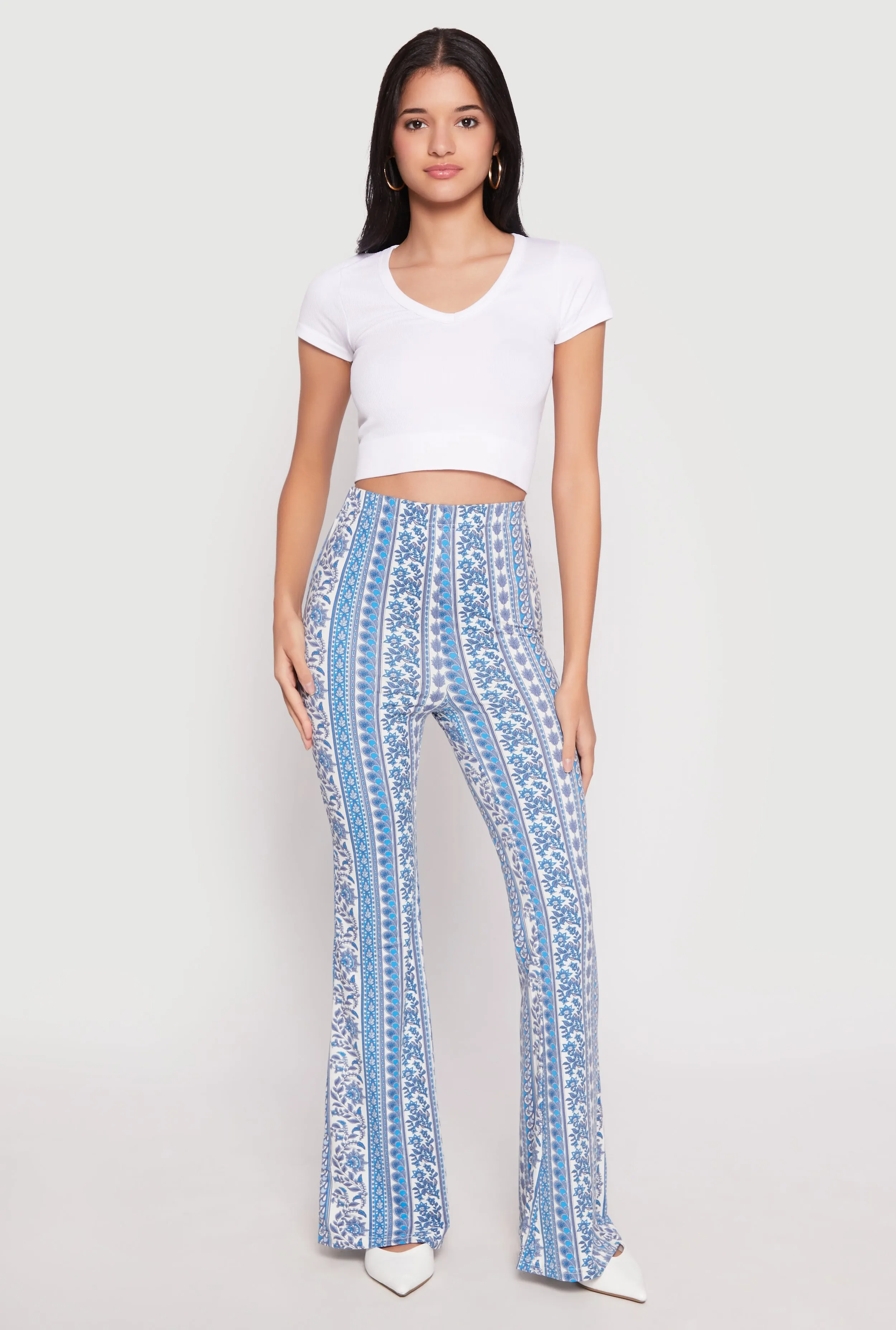 Boho Print Flare Pants