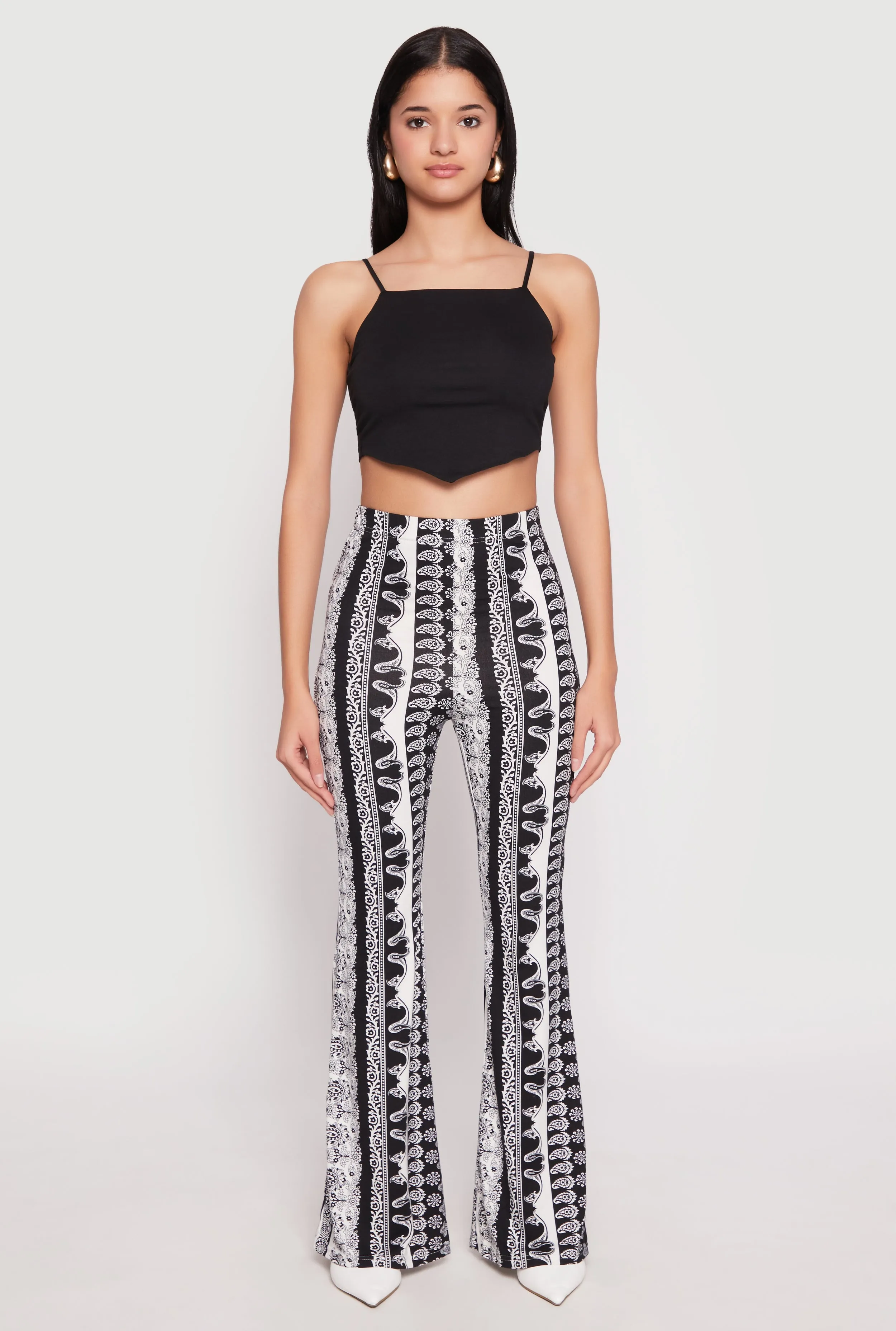 Boho Print Flare Pants