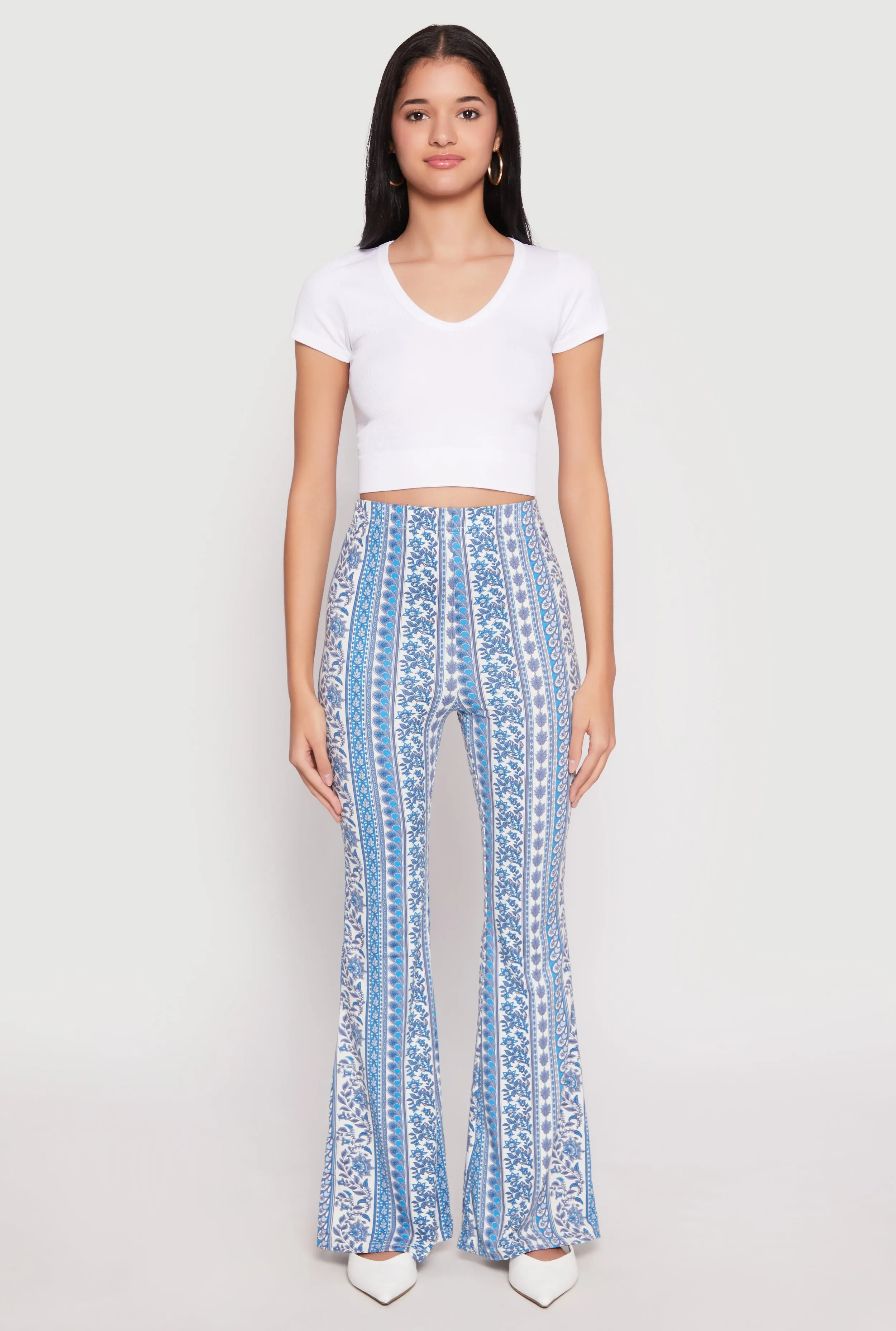 Boho Print Flare Pants