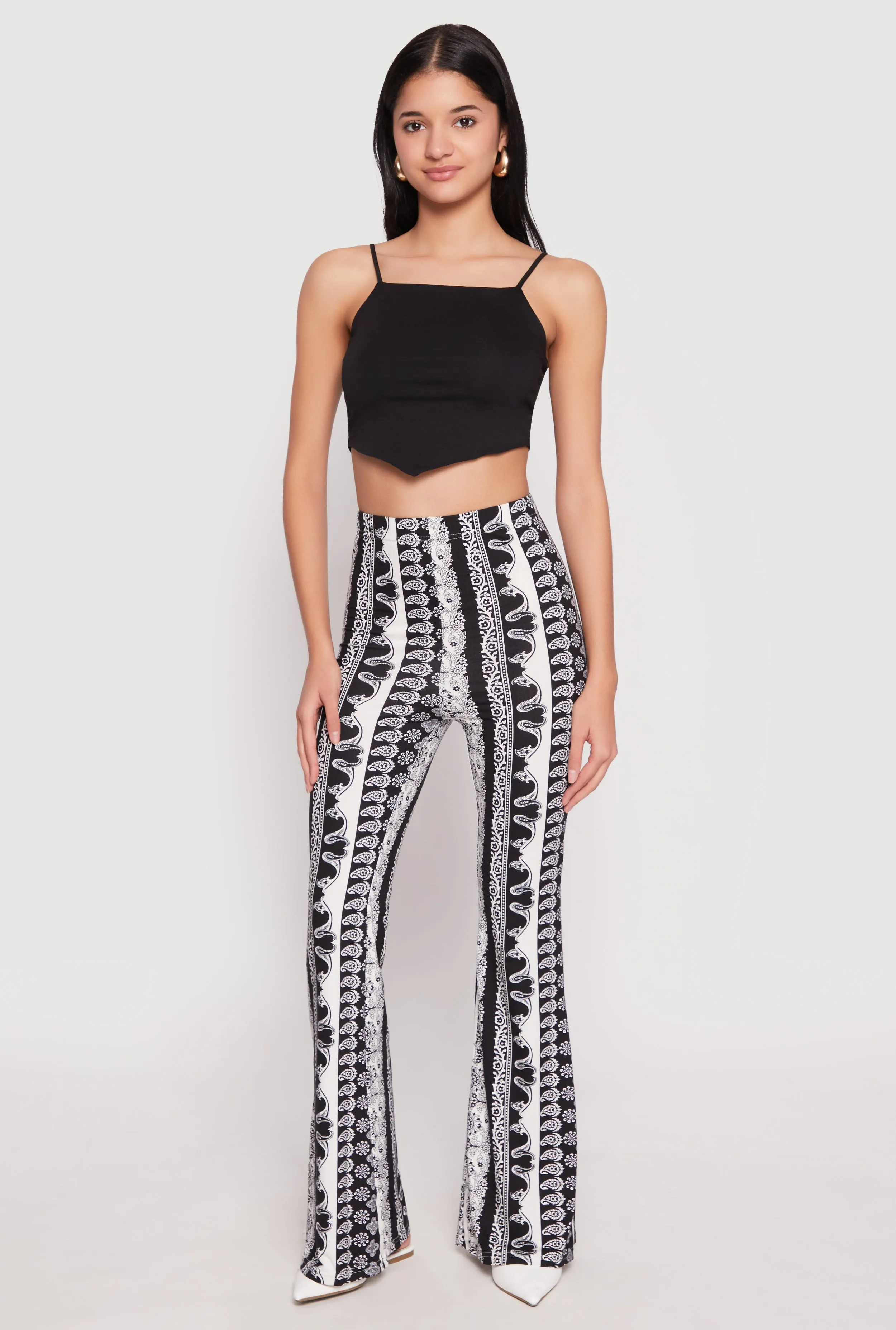 Boho Print Flare Pants