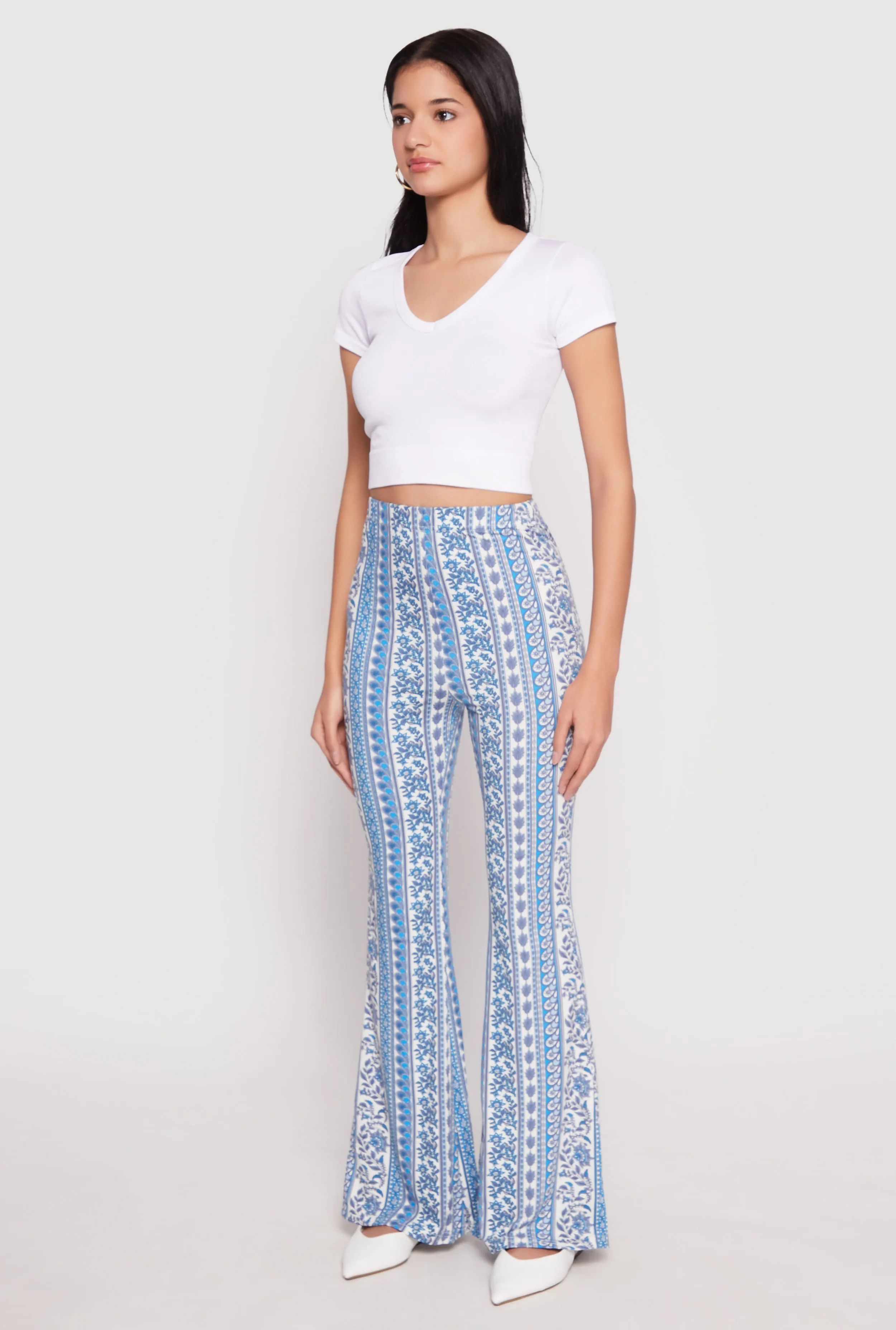 Boho Print Flare Pants