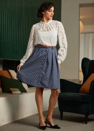 Bookstore's Best Chambray A-Line Skirt