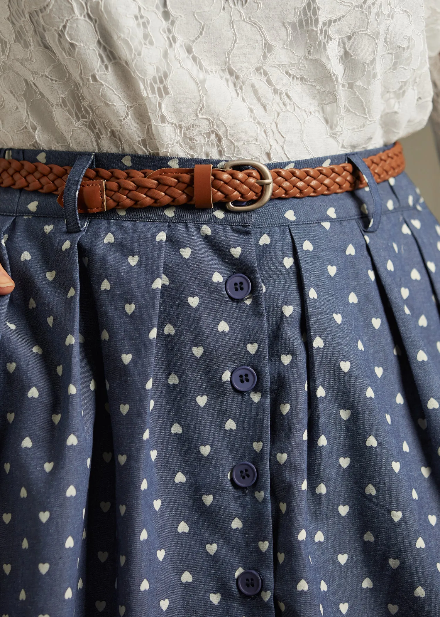 Bookstore's Best Chambray A-Line Skirt