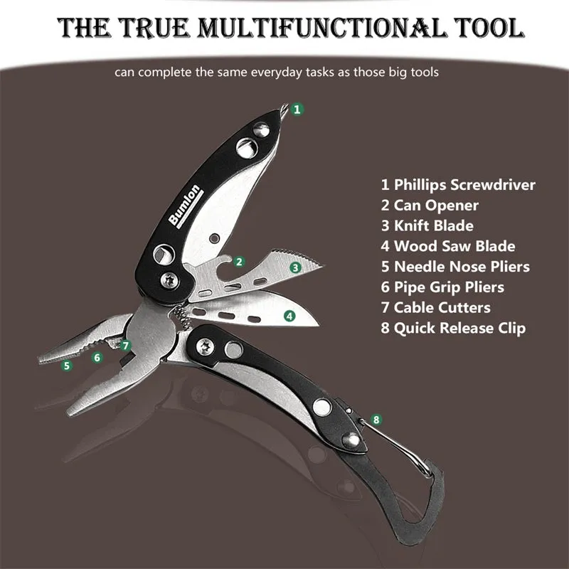 Camping Kit Pliers Knife Small Portable