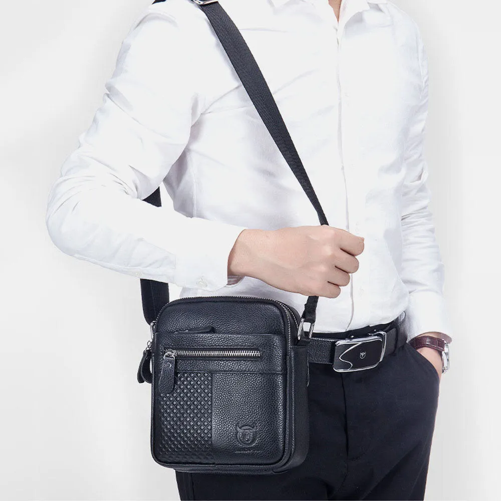 Casual Large Shoulder Bag Men Retro First Layer Cowhide Crossbody Bag