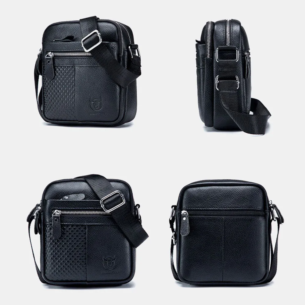 Casual Large Shoulder Bag Men Retro First Layer Cowhide Crossbody Bag