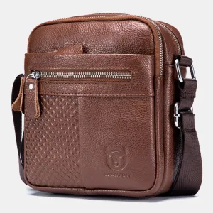 Casual Large Shoulder Bag Men Retro First Layer Cowhide Crossbody Bag