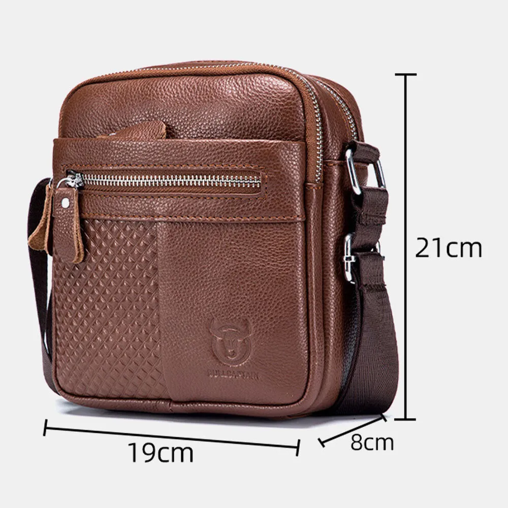 Casual Large Shoulder Bag Men Retro First Layer Cowhide Crossbody Bag