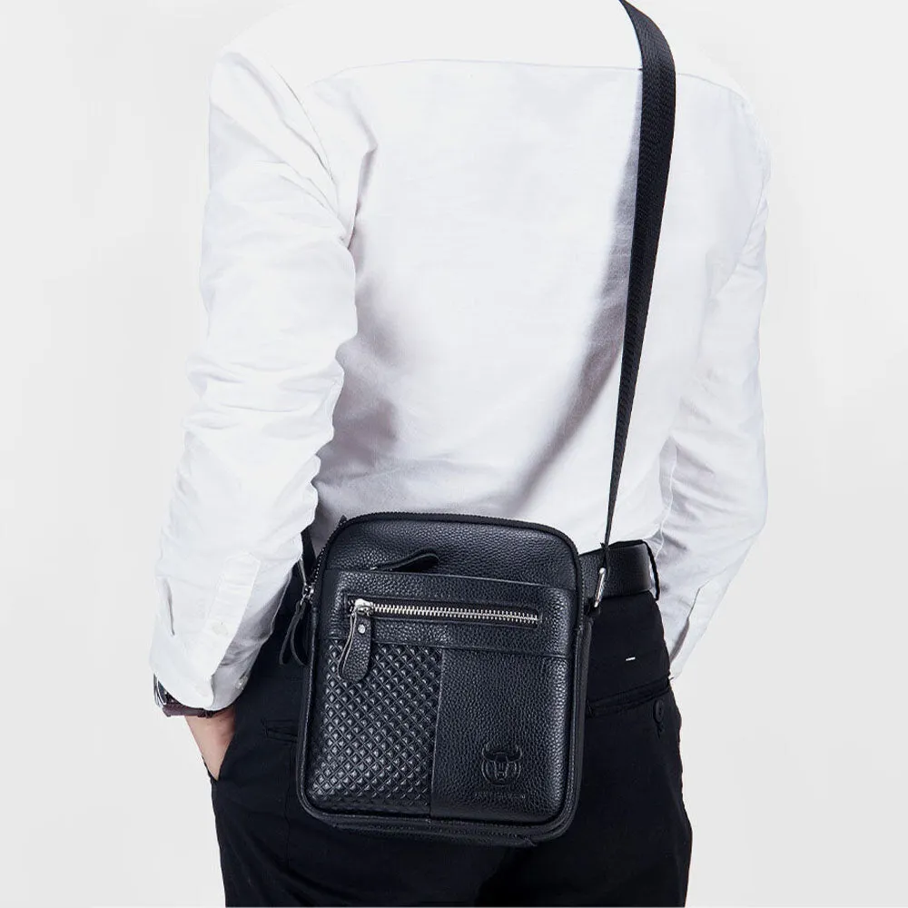 Casual Large Shoulder Bag Men Retro First Layer Cowhide Crossbody Bag