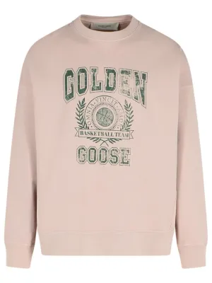 'College' Pink Cotton Sweatshirt
