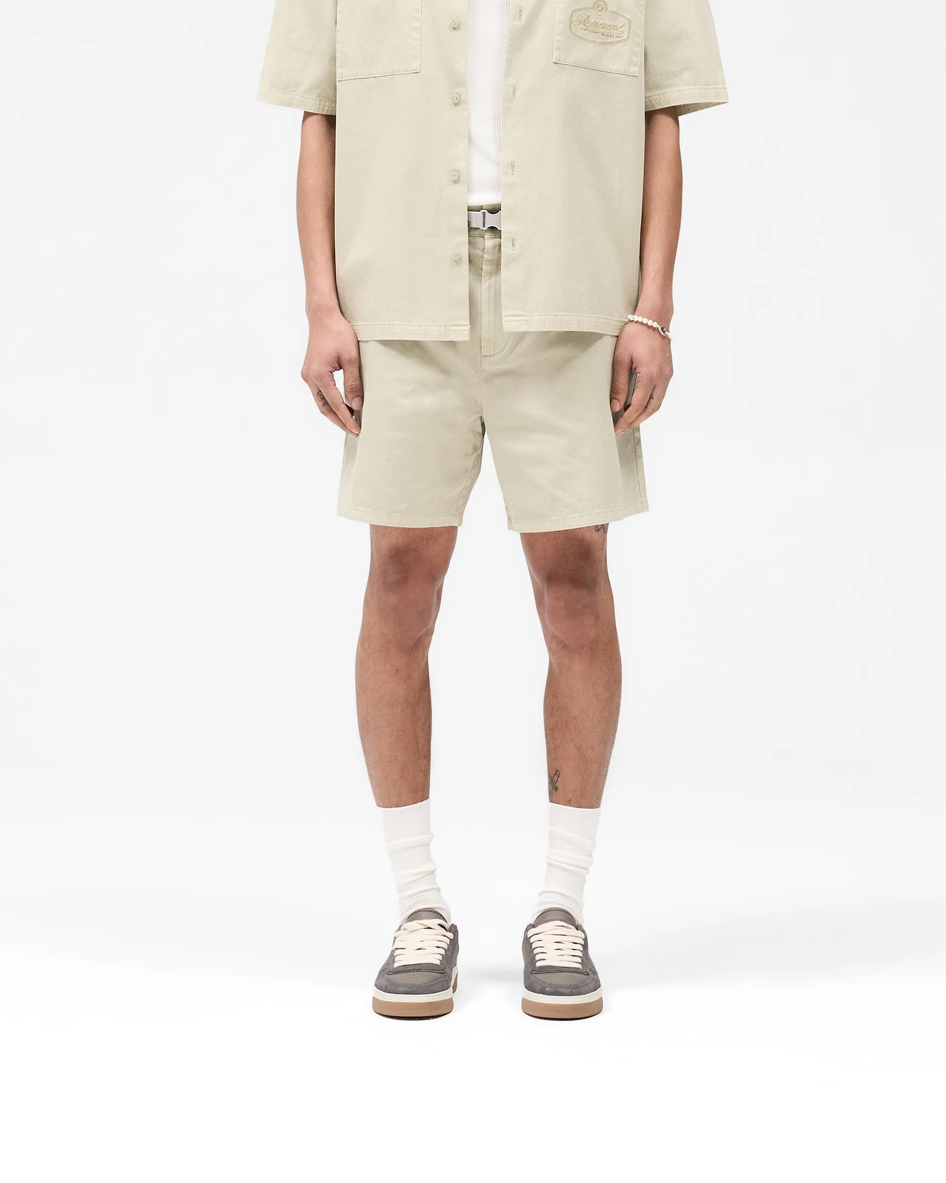 Cotton Tailored Short - Beige