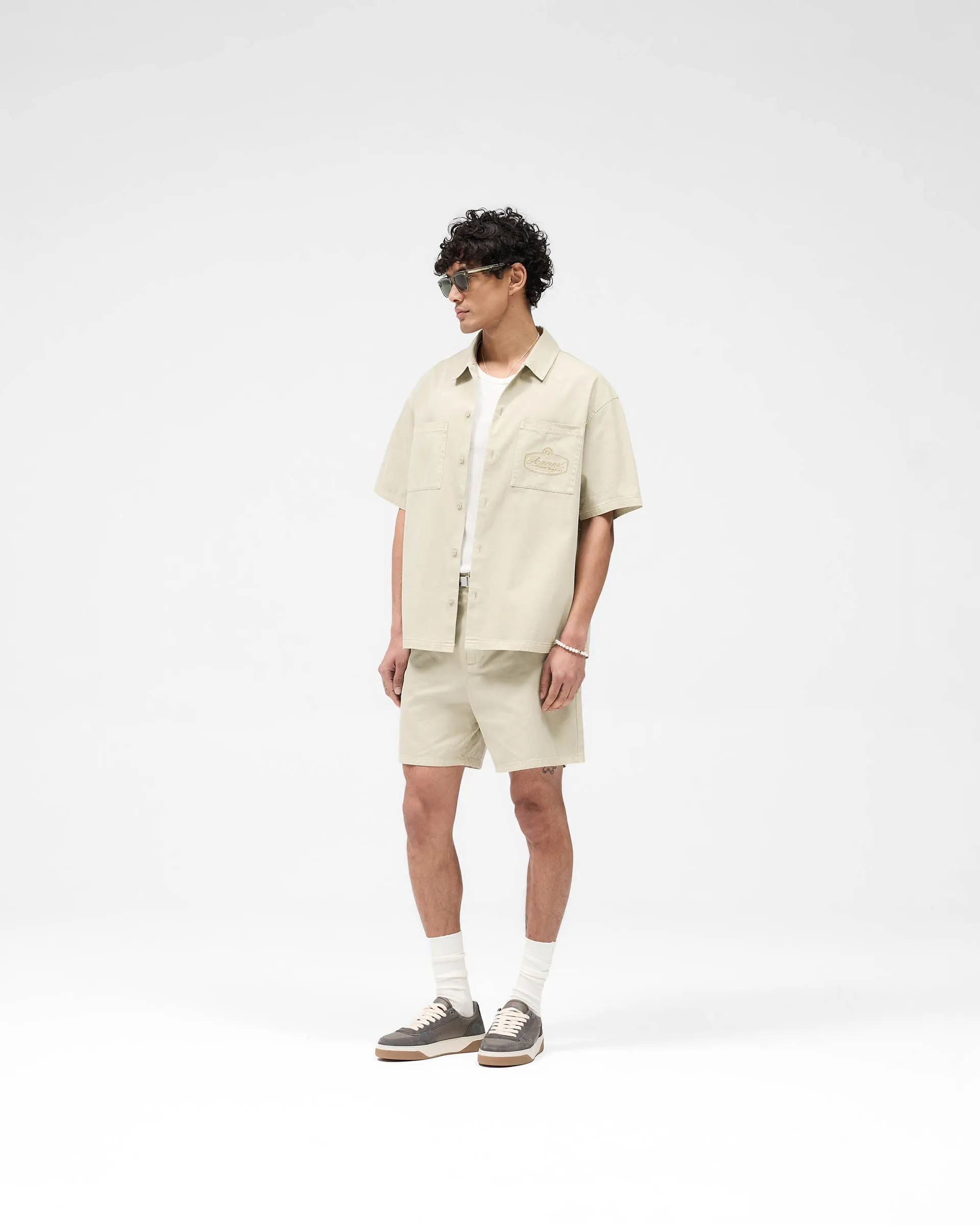 Cotton Tailored Short - Beige