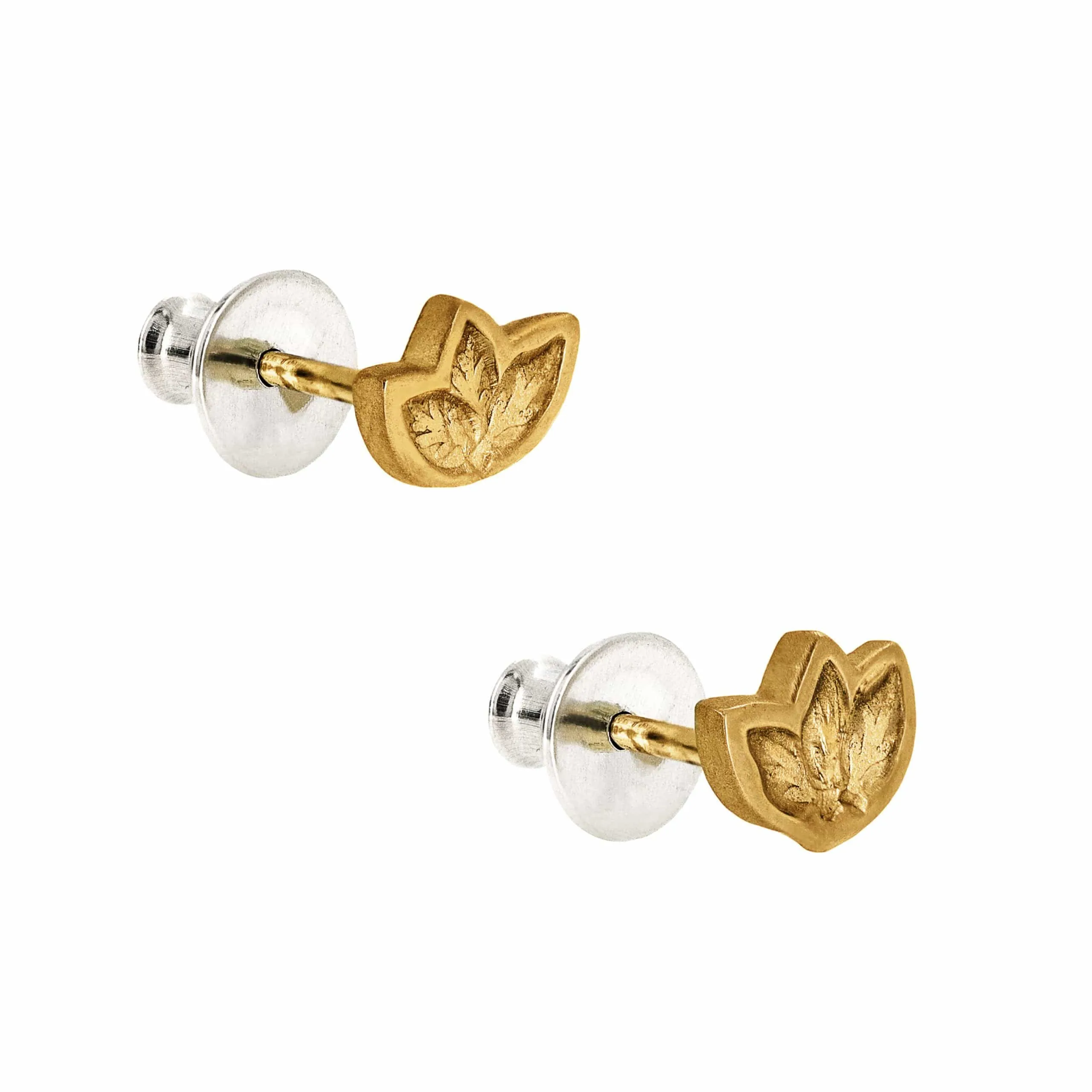 Fairtrade Yellow Gold Leaf Studs | 9ct
