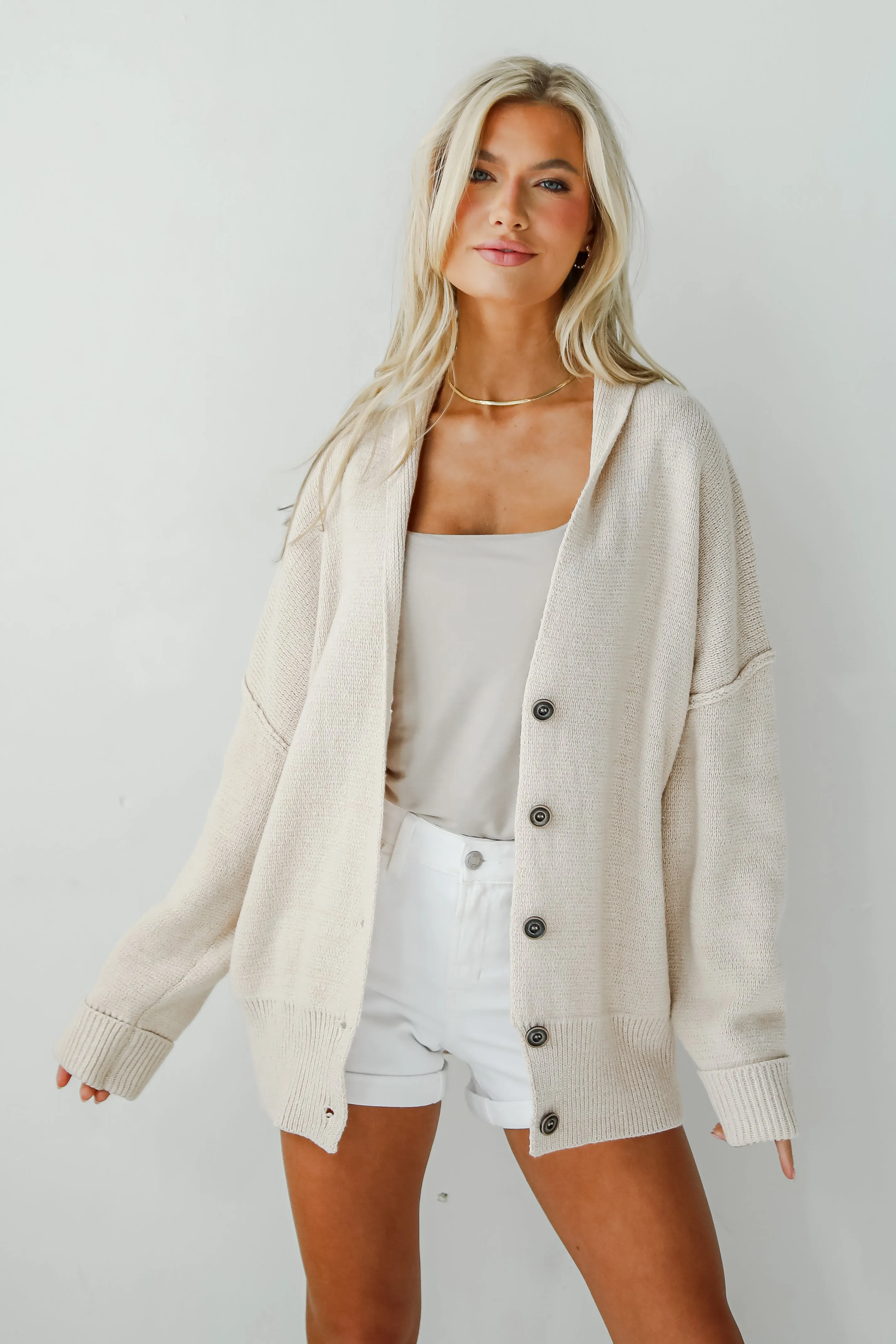 FINAL SALE - Coziest Layer Oatmeal Sweater Cardigan