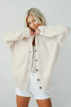 FINAL SALE - Coziest Layer Oatmeal Sweater Cardigan