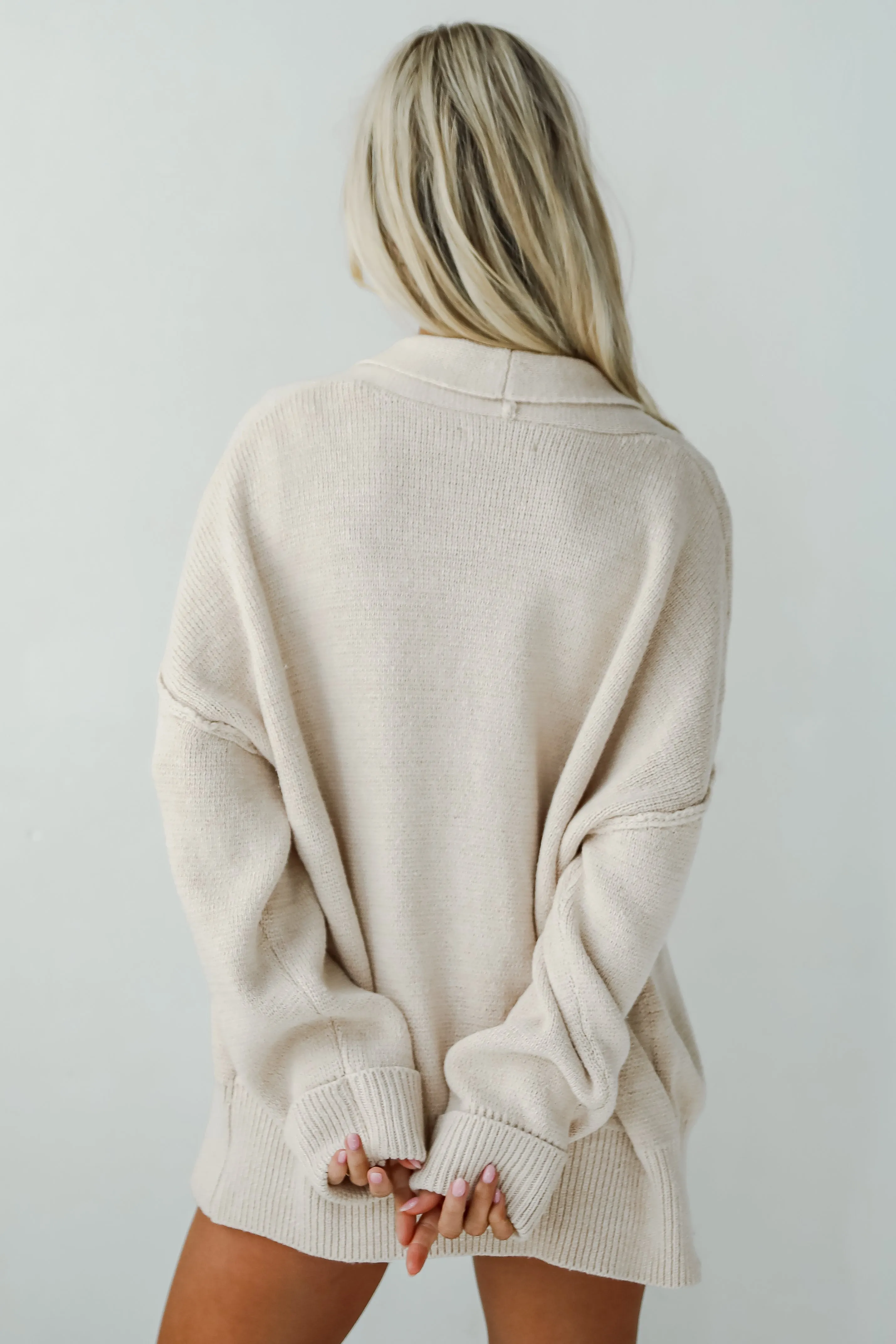 FINAL SALE - Coziest Layer Oatmeal Sweater Cardigan