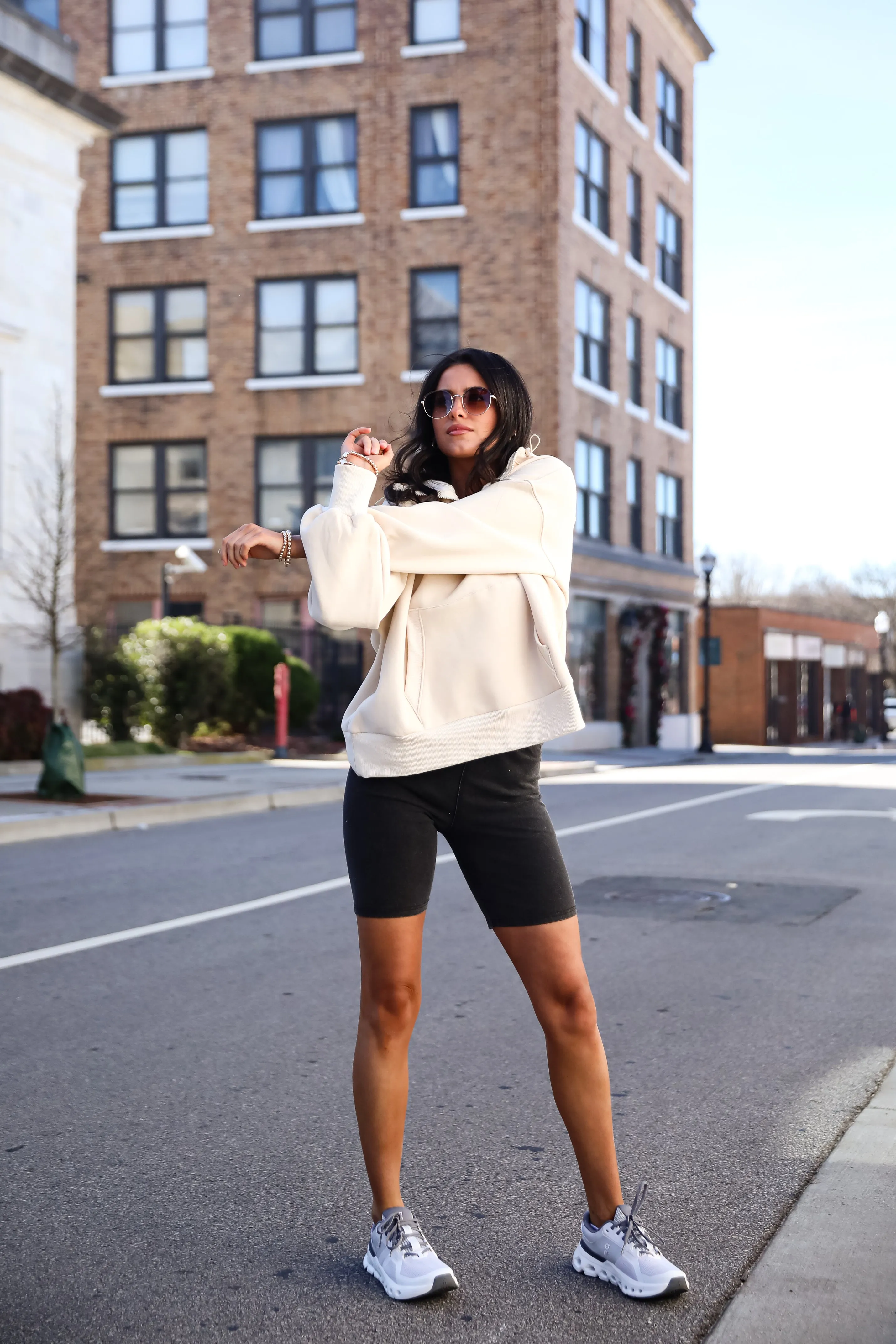 FINAL SALE - Cozy Delight Cream Fleece Quarter Zip Hoodie