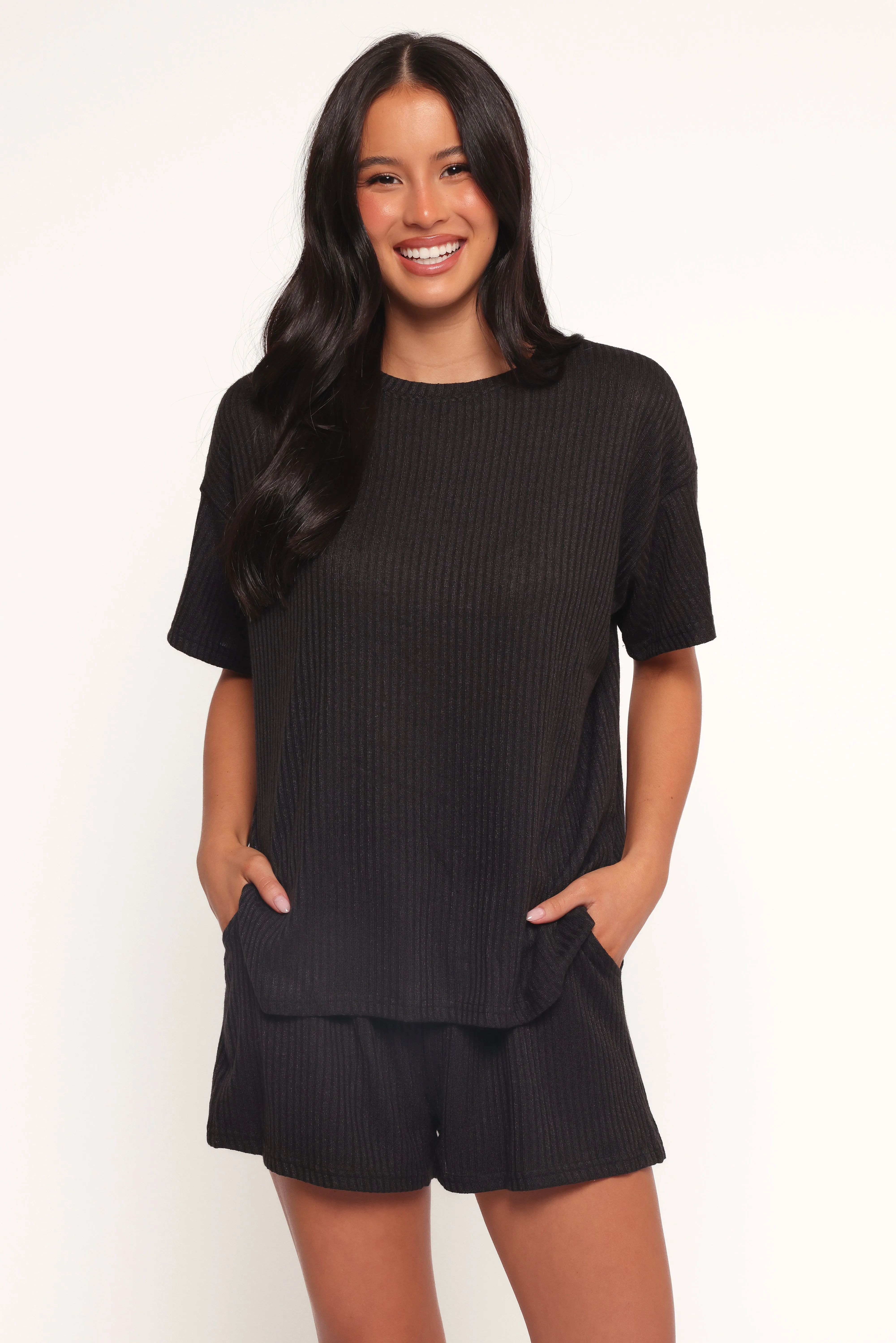 Granger Knit Short Set - Black