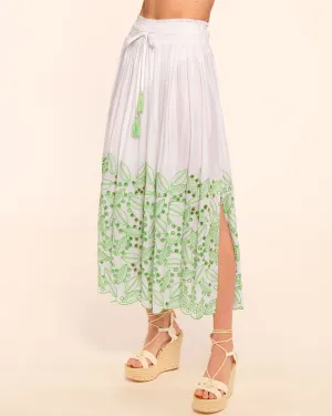 Jenning Coverup Eyelet Maxi Skirt