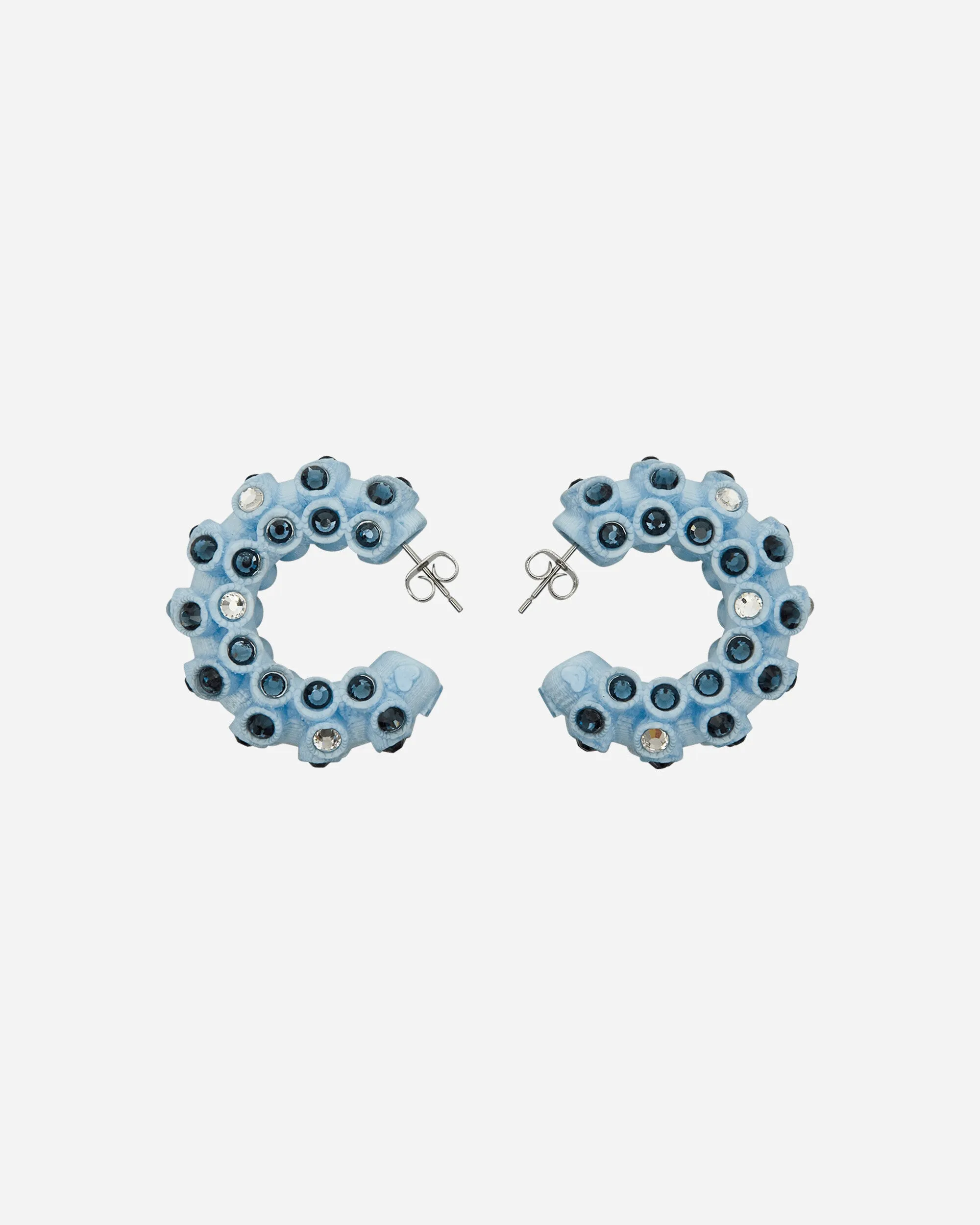 Lit Hoop Earrings Light Blue
