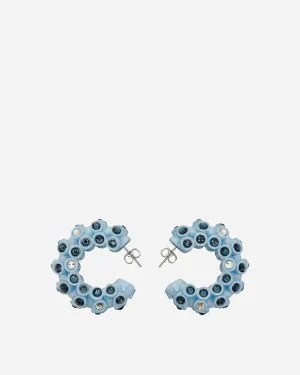 Lit Hoop Earrings Light Blue