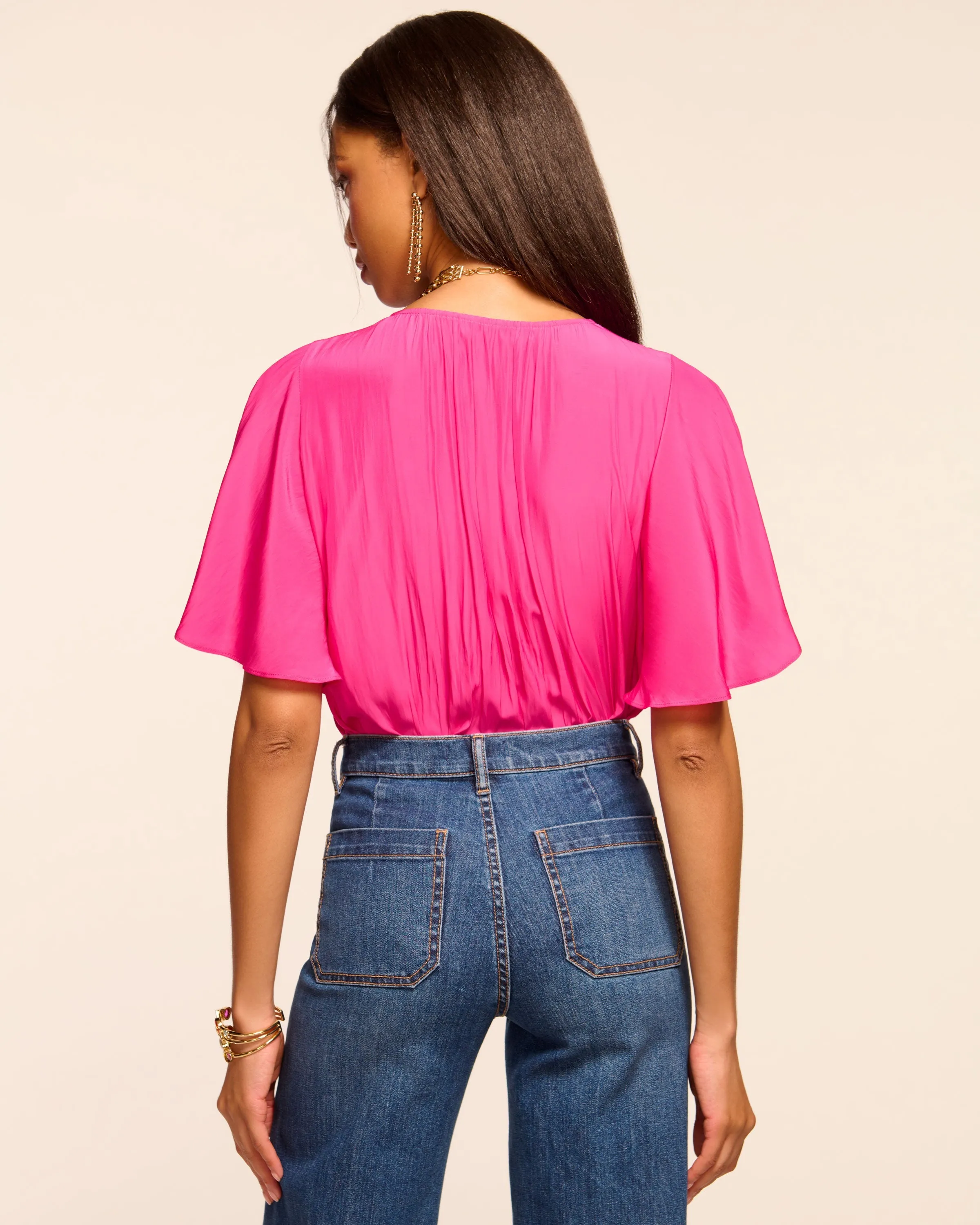 Lolita V-Neck Flutter Sleeve Blouse