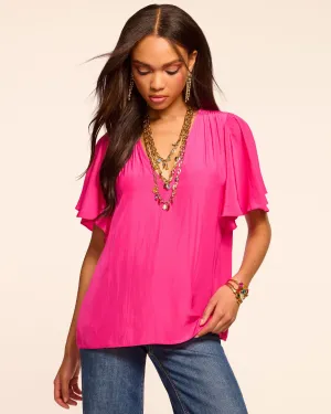 Lolita V-Neck Flutter Sleeve Blouse