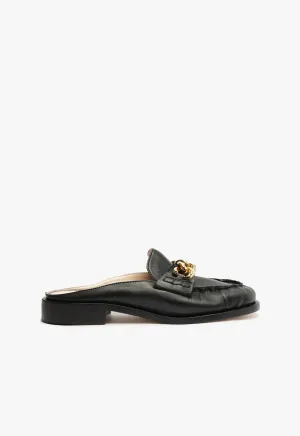Luca Chain Leather Flat