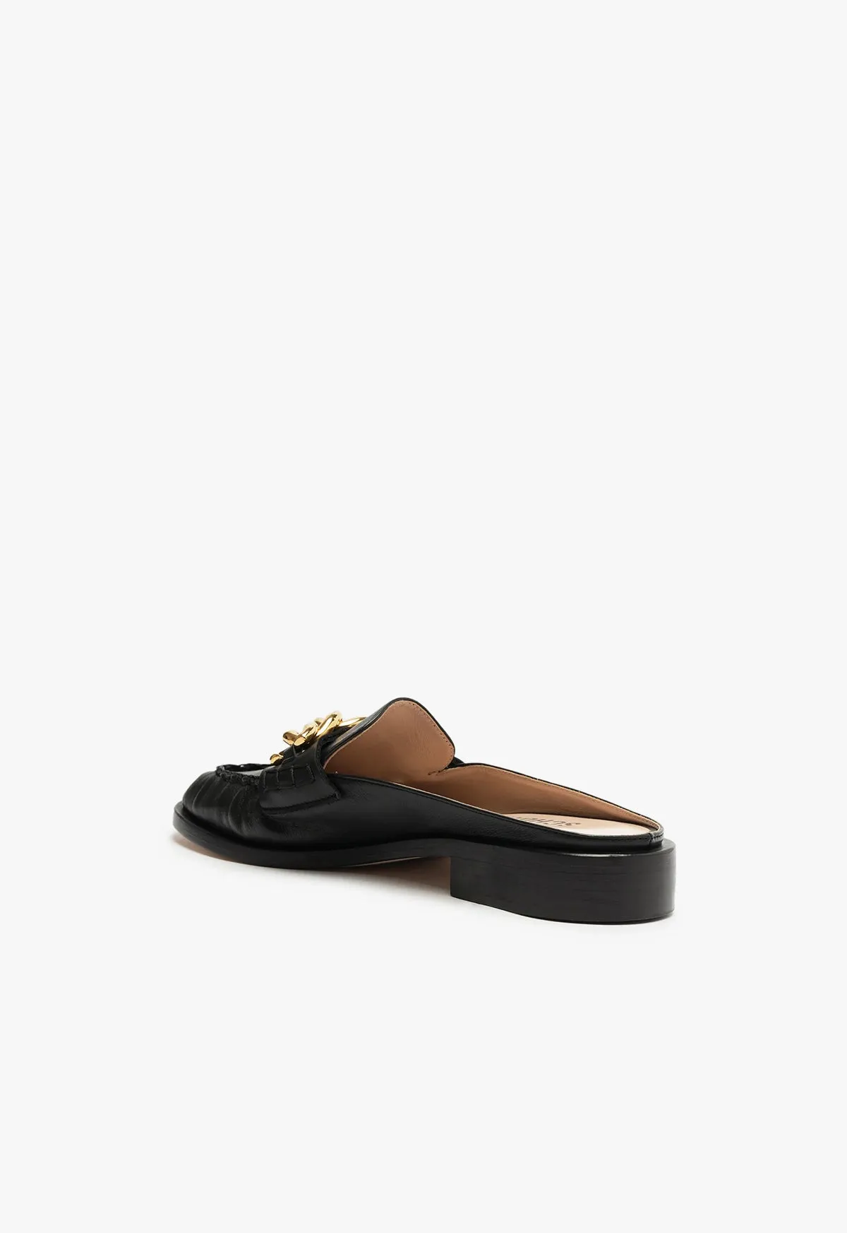 Luca Chain Leather Flat
