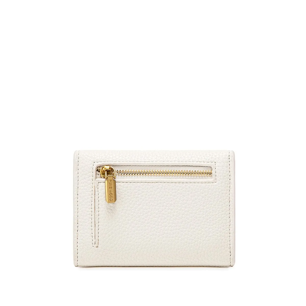 Mavis Vegan Leather Mini Wallet | Coconut Cream Pebbled