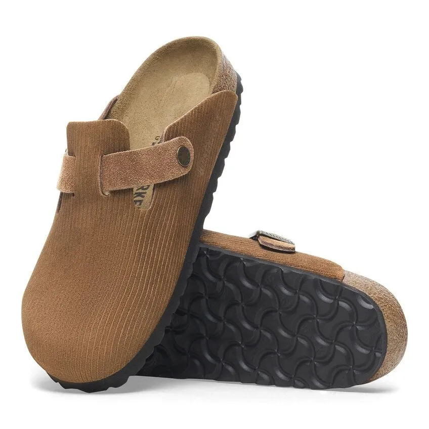 Men's Boston Suede Embossed Corduroy Dark Tea Regular/Wide