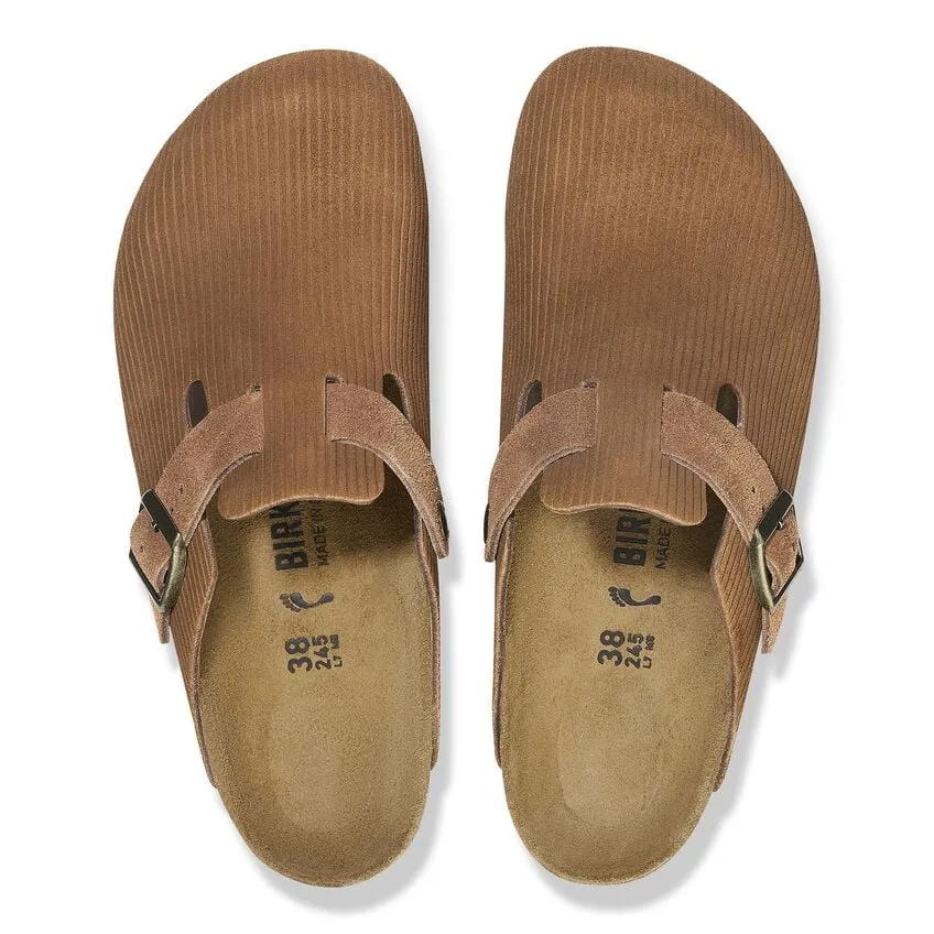 Men's Boston Suede Embossed Corduroy Dark Tea Regular/Wide