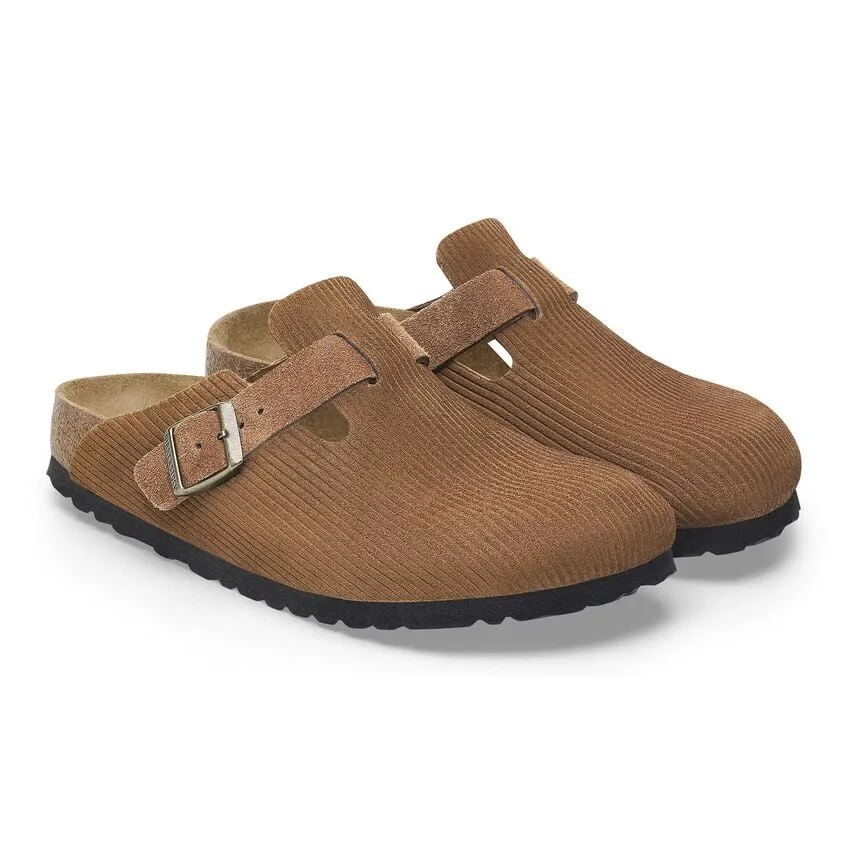 Men's Boston Suede Embossed Corduroy Dark Tea Regular/Wide