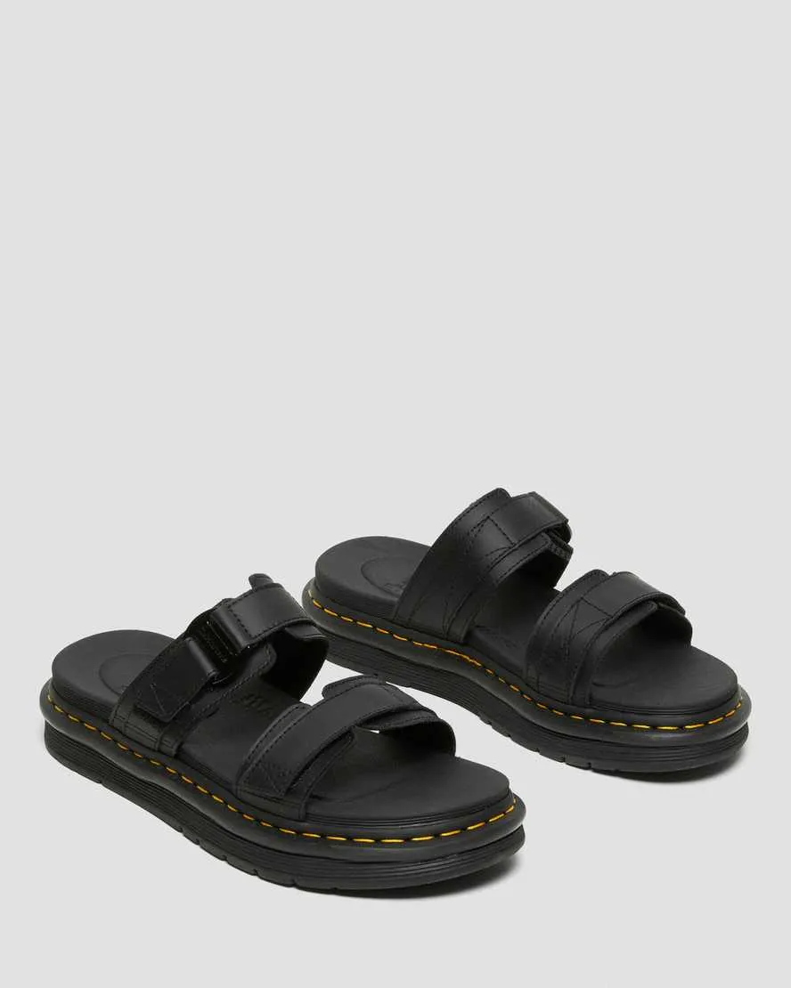 Men's Chilton Leather Slide Sandals Black