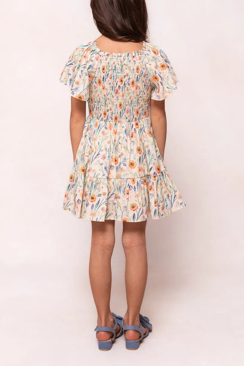 Mini Eva Dress in Cream Floral