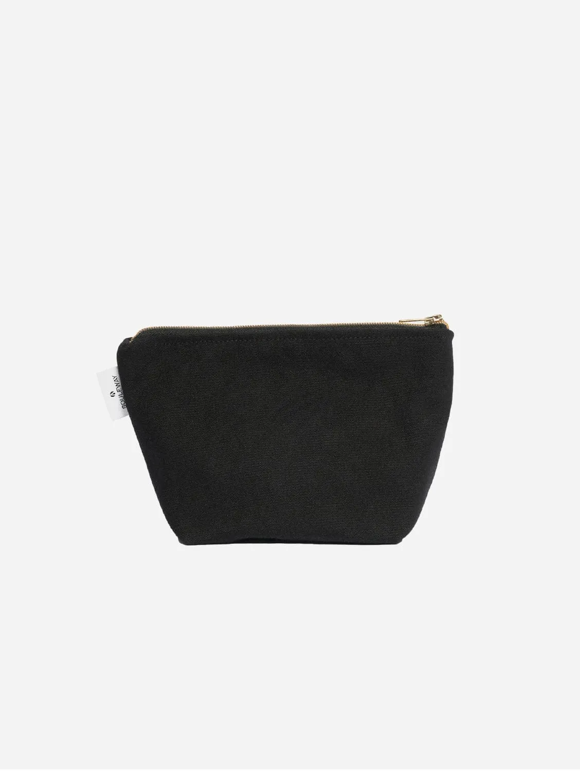 Natural Cotton Canvas Cosmetic Bag | Night Black
