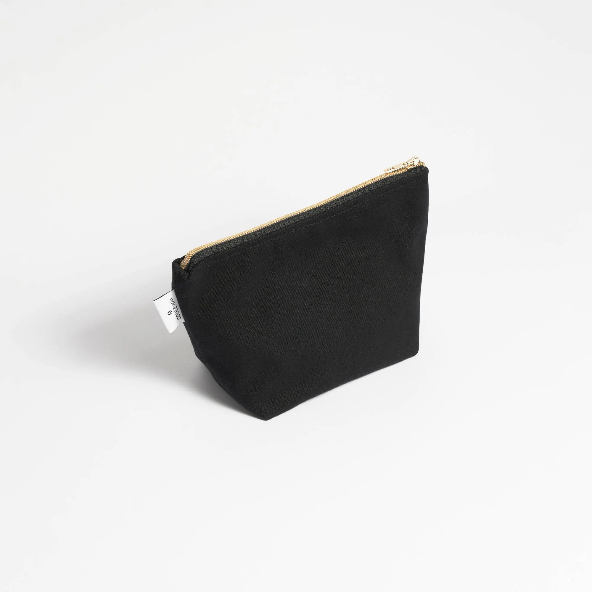 Natural Cotton Canvas Cosmetic Bag | Night Black