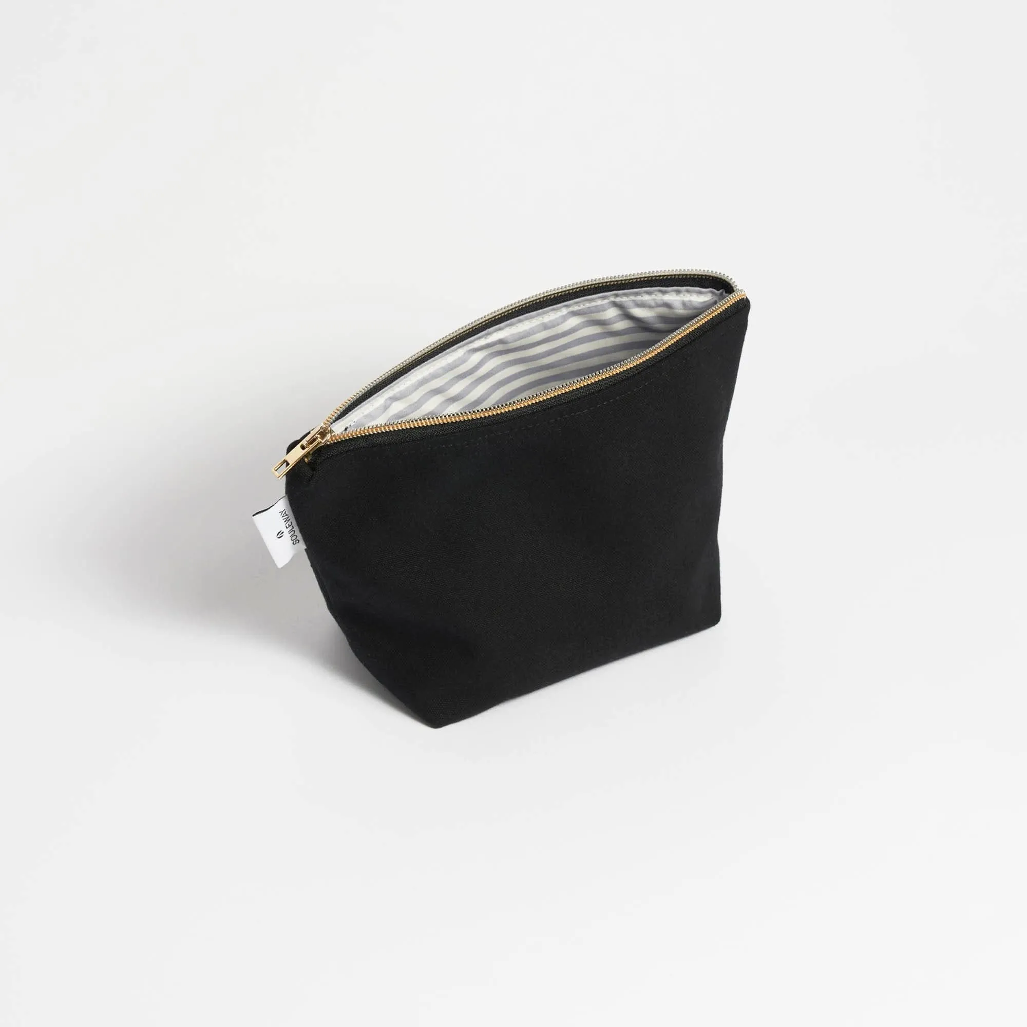Natural Cotton Canvas Cosmetic Bag | Night Black